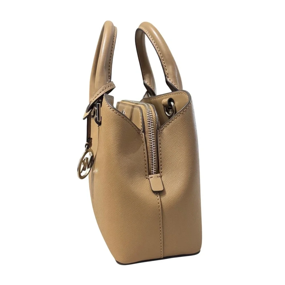 Michael Kors Small Camille Dark‎ Khaki saffiano Leather Satchel Handbag